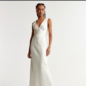 Abercrombie Plunge Cowl Back Maxi Dress